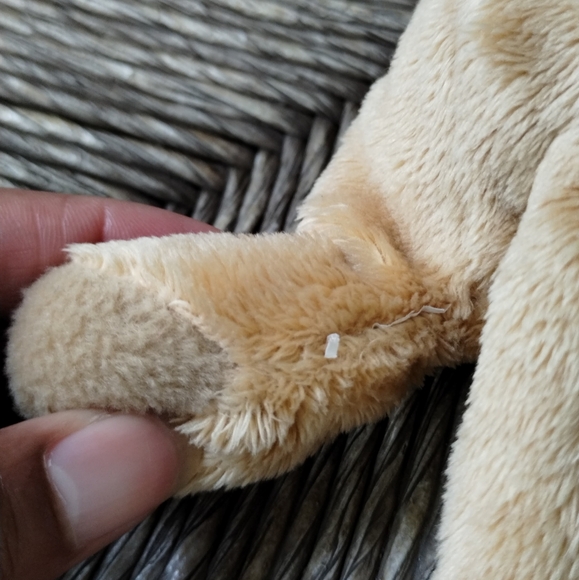 TY MUFFIN CREME LAYING LAB PUPPY DOG Beanie STUFFED ANIMAL PLUSH LOVEY 8in - Picture 8 of 9